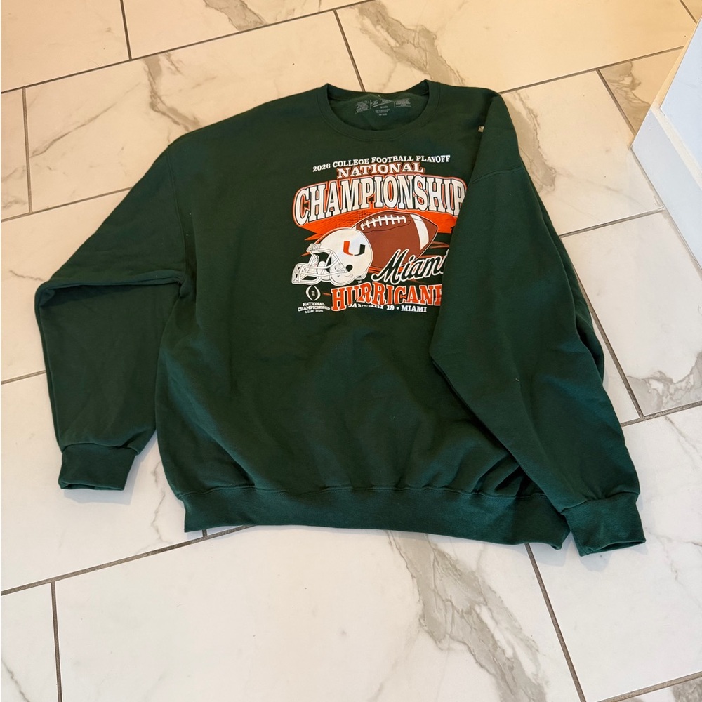 Green Miami Hurricanes Championship Sweater